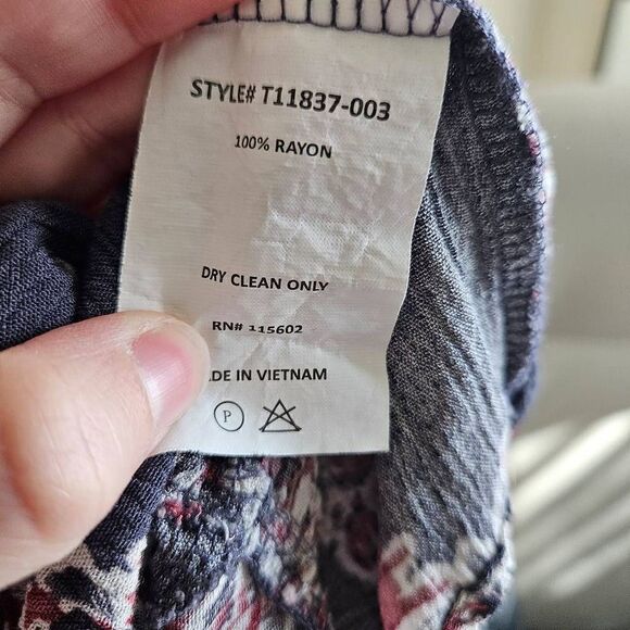 Lush Floral Blouse with Back Lace Up - Picture 8 of 8